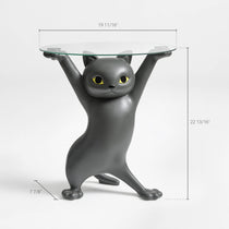 23''H, Enchanting Cat Side Table