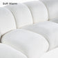 Adele, 141" Modern Curved Sofa Imitated Polar Bear Fabric Soft