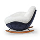 Chloe, Comfy Rocking Lounge Chair, Off White