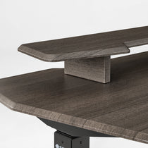 The 55"Standing Desk adds an integrated full-length monitor riser to optimize your visual ergonomic and desk organization.