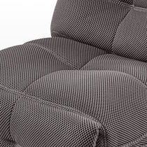 Linx Power Glider Recliner Backrest Detail in Gray Techno 3D Fabric, Breathable Ergonomic Design,Cushion Close-Up.