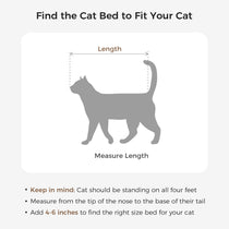 How to Measure Cat Length for Cat Bed - Measure Nose to Tail for Correct Sizing.