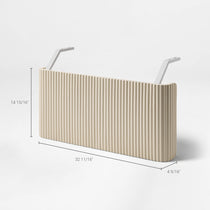 32" x 14" Opal Modesty Panel in Cream Birch Finish Product Dimensions.