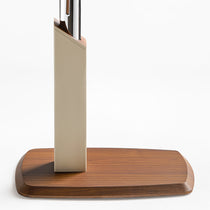 Height-Adjustable Saddle Leather C-Shaped Side Table