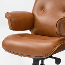 Mathias Leather Executive Chair with Ottoman
