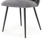 Low-key Luxury Dining Chair Set of 2, Black Gray