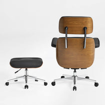 Mathias Leather Executive Chair with Ottoman