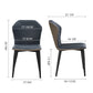 Minimalist Matte Pu Leather Dining Chairs Set of 2,  Blue