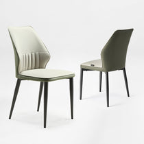 Ember, Upholstered Dining Side Chair Set of 2, Gray & Bottle Green