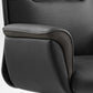 Royal Executive Office Chair Black Microfiber Leather Armrests, Thickened Padding for Enhanced Comfort.