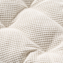 Eureka Ergonomic Close-up textured cream fabric with bumpy pattern on Babylon 76" cat tree tower, highlighting material quality.
