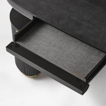 Eureka Ergonomic Opal executive fluted  standing desk Black built-in drawer, suitable for storing a keyboard and other everyday office supplies.