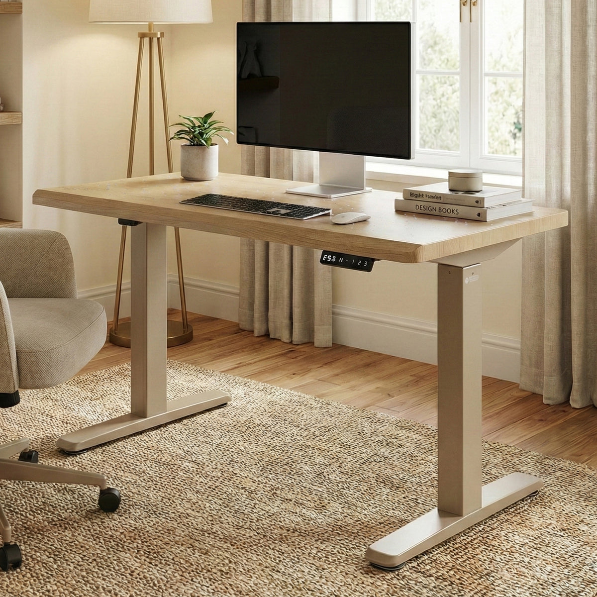 Wonder Desk Eureka Ergonomic Wonder Touch-Activated Glowing Glass Standing Desk
