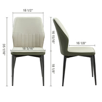 Ember Dining Chair Dimensions: Gray & Bottle Green, Modern Design. Measurement Details.