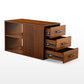 Zen Pro, 86'' Executive Standing Desk and File Cabinets, Black & Walnut