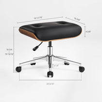 Mathias Leather Executive Chair with Ottoman