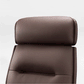 Eureka Ergonomic Close-up of brown microfiber leather executive office chair headrest and seat with premium perforation for breathability.