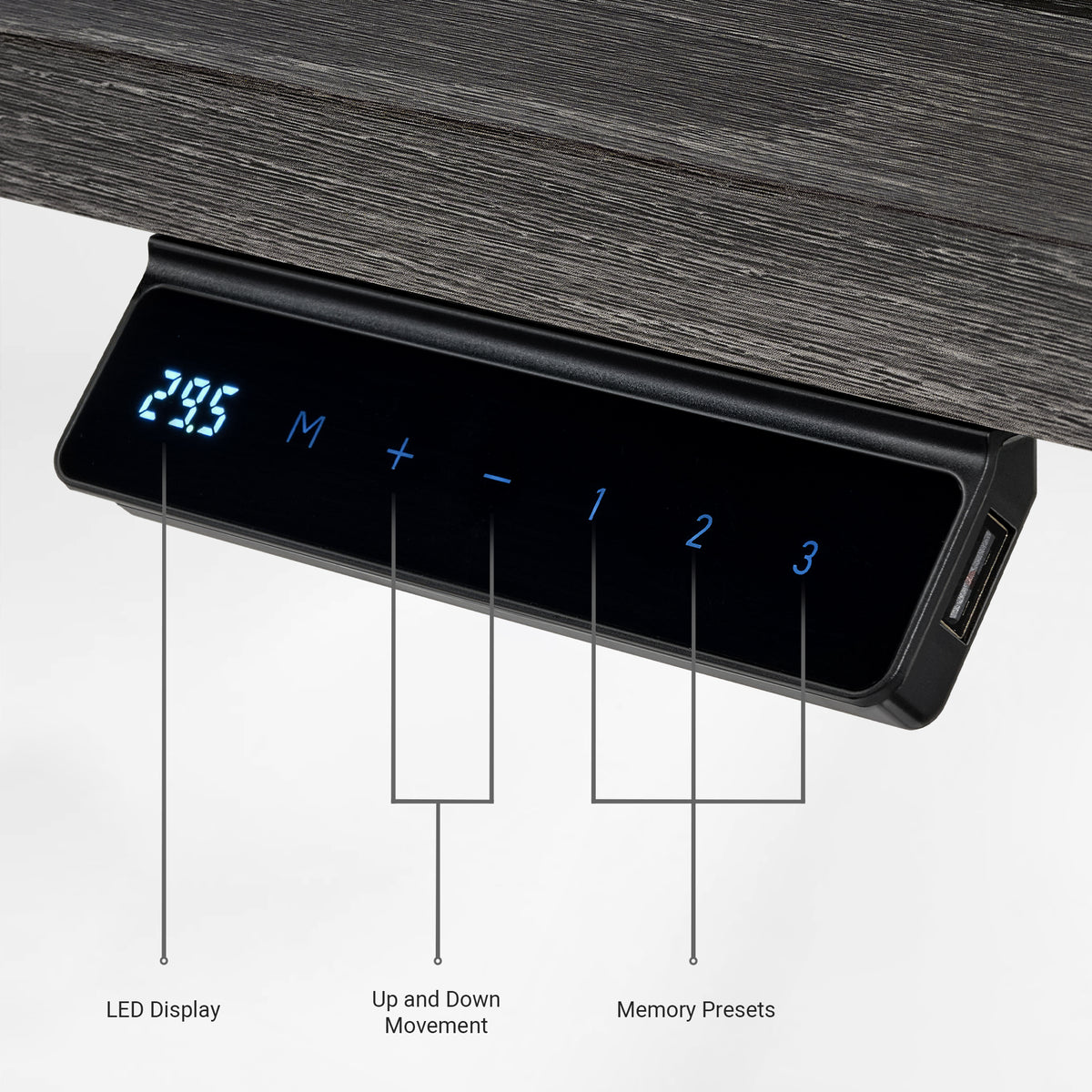Wonder Desk Eureka Ergonomic Wonder Touch-Activated Glowing Glass Standing Desk