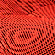 Red Techno 3D Fabric Detail On Linx Power Glider Recliner Backrest, Breathable and Ergonomic Design.