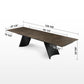 Charlotte, 90"-129" Extendable Dining Table With Sintered Stone Desktop, Black