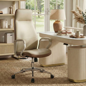 Clara,Faux Leather Executive Ergonomic Office Chair