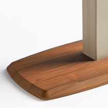 Height-Adjustable Saddle Leather C-Shaped Side Table