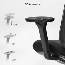 Nico Ergonomic Office Chair With Black Mesh Back, Adjustable Back Curve&Lumbar Support, Ergonomic Design,3D armrests View
