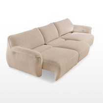 Vero Power Sleeper Sofa in Light Beige, Modular Design, Breathable Techno 3D Mesh Fabric.