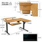 L Shaped Standing Desk with Accessories Set (60"x23")