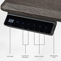 The standing desk is equppied with one-touch height control panel, easy for operation.