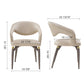 Modern Unique Design Dining Chairs Set of 2, Grey