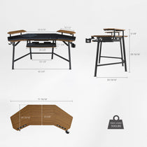 Aero Wing Shaped Studio Desk (72"x23")
