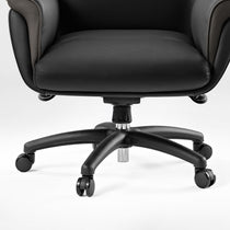 Royal Microfiber Leather Executive Office Chair – Black Finish With Premium Quality Craftsmanship.