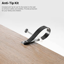 Eureka Ergonomic Bookshelf Anti-Tip Kit, Safety Hardware to Secure Oak Bookshelf to the Wall.