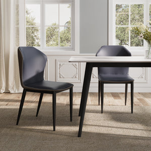 Eureka Luxury Blue Dining Chairs with A Modern Backrest Set of 2