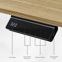 Ark Lite Standing Desk Control Panel With Led Display, Memory Presets, and Usb Charging Ports.