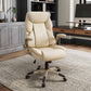 Galene, Home Office Chair, Off white, Lifestyle on hardwood with two drawer standing desk,XL