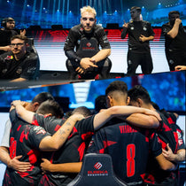 Professional Gamers in Eureka Ergonomic Gaming Chairs at an Event, With Players in the Background.