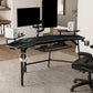 Aero, 72x23 Wing Shaped Studio Desk, Black