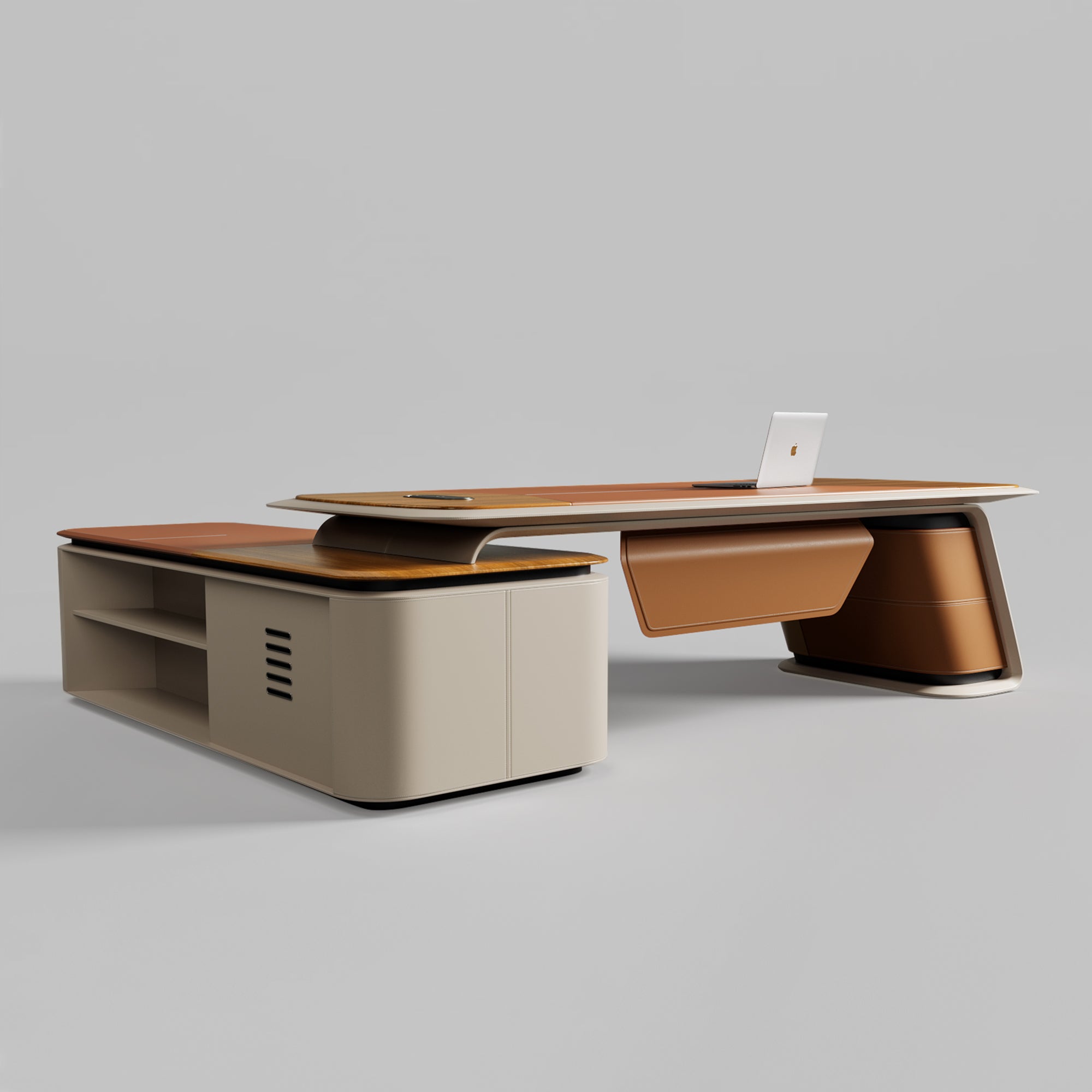 Zen Altair Executive Desk & Bookcase - Eureka Ergonomic