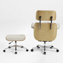 Mathias Leather Executive Chair with Ottoman