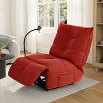 Red Linx Power Glider Recliner With Phone Mount, Techno 3D Fabric, Modern Living Room.