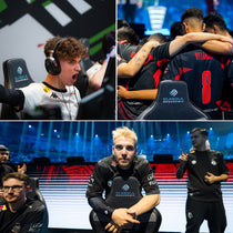 Eureka Ergonomic Gaming Chairs in Action. Pro Esports Players in Competitive Gaming Event, Showcasing Comfortable Support.