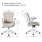 Onyx Vera Ergonomic Office Chair dimension, beige