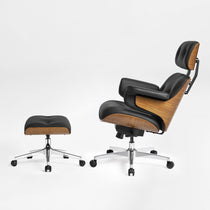 Mathias Leather Executive Chair with Ottoman