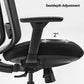 Nico Ergonomic Office Chair With Black Mesh Back, Adjustable Back Curve&Lumbar Support, Ergonomic Design,SeatDepth