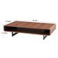 47" Walnut Rounded Retangular Coffee Table Product Dimensions