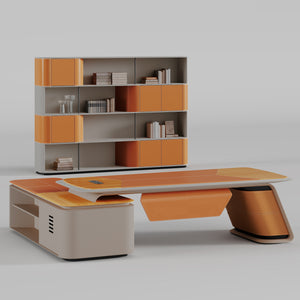 Zen Altair, Customizable Executive Desk & Bookcase