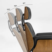 Mathias Leather Executive Chair with Ottoman