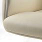 Royal Microfiber Leather Executive Office Chair – Beige Cushion With Breathable Design and Plush Padding.